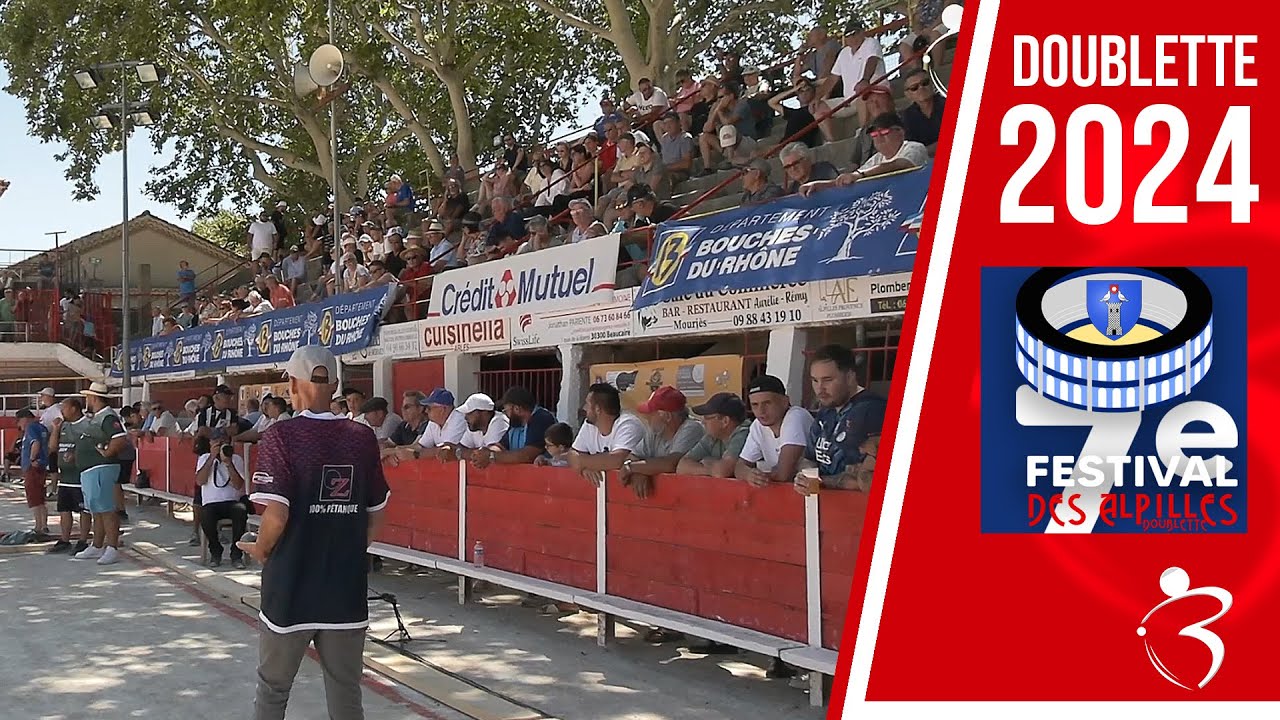 Miniature : Quart ROBINEAU/BAUDINO vs LECAS/GASPARIAN : Festival à pétanque des Alpilles - Arènes de Mouriès