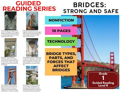 Grade 1 Guided Reading Level H - Bridges Strong and Safe + Free Worksheet