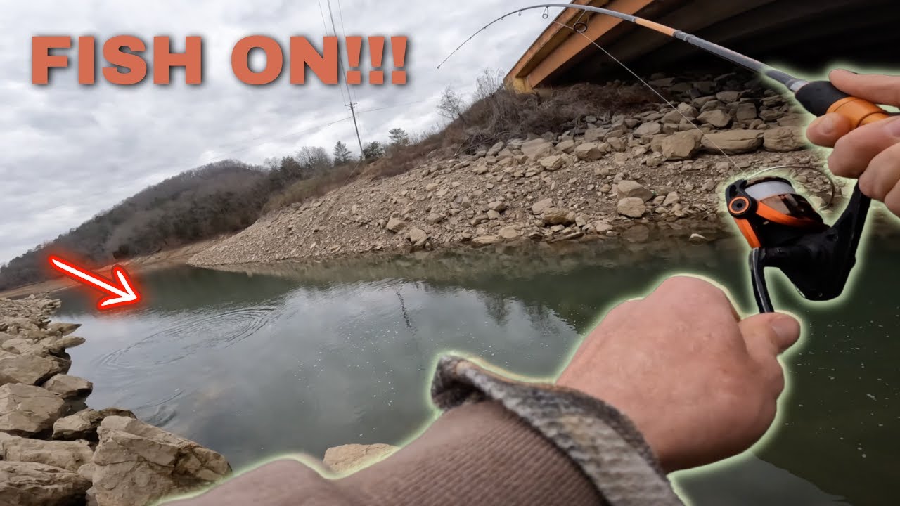 Bass fishing from the bank late February.