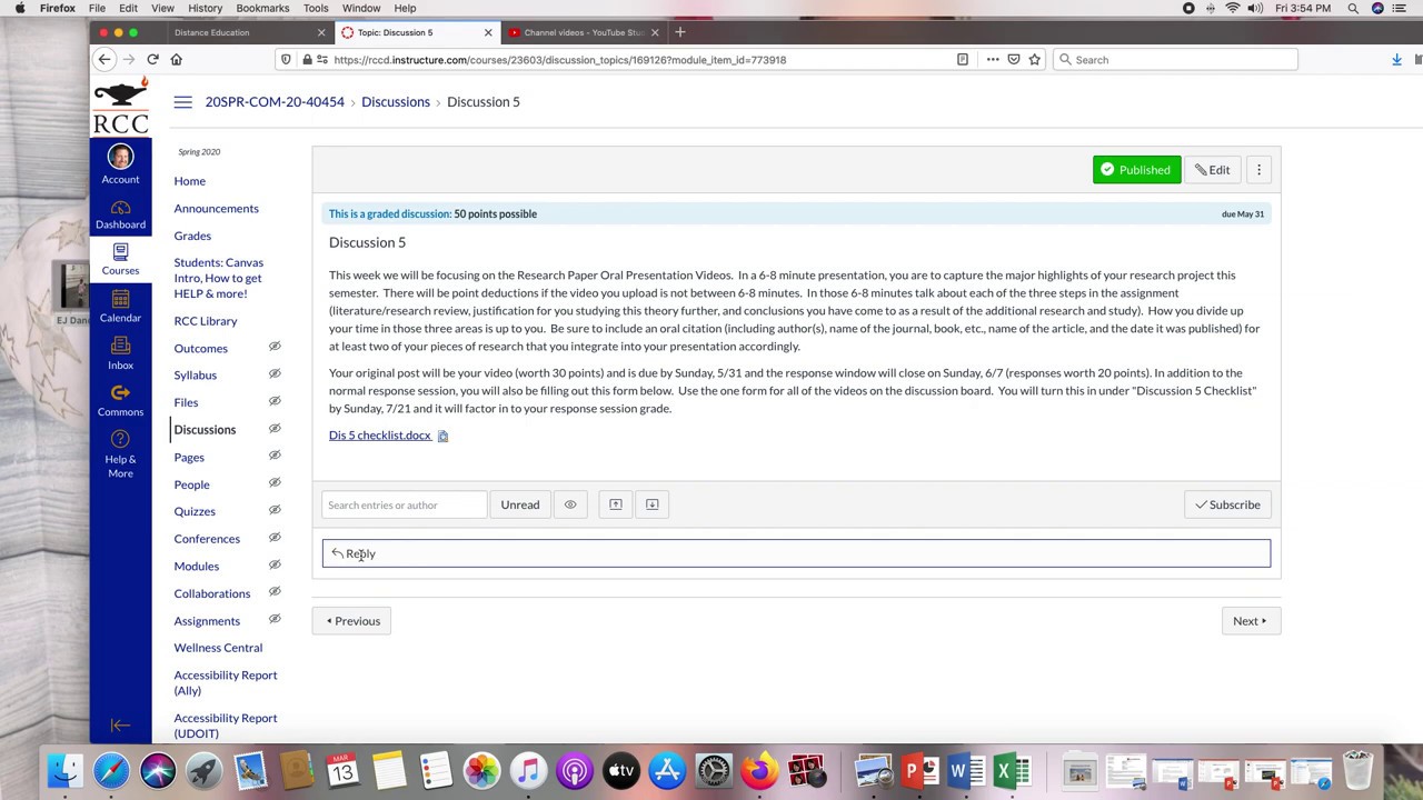 Uploading Video To Canvas Discussion Uploading Video To Canvas Discussion