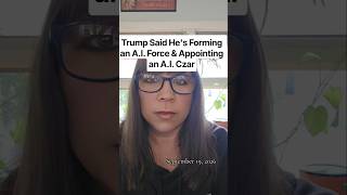 Trump Said He's Forming an A.I. Force & Appointing an A.I. Czar #news #scary #humanity #facts #info