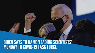 Biden says to name 'leading scientists' Monday to COVID-19 task force