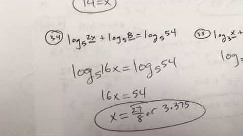 Algebra 2 Chapter 7 Pre-Test Review Video