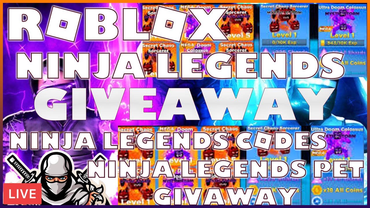 ROBLOX NINJA LEGENDS 2 GIVEAWAY LIVE ninja legends 2 codes, NINJA