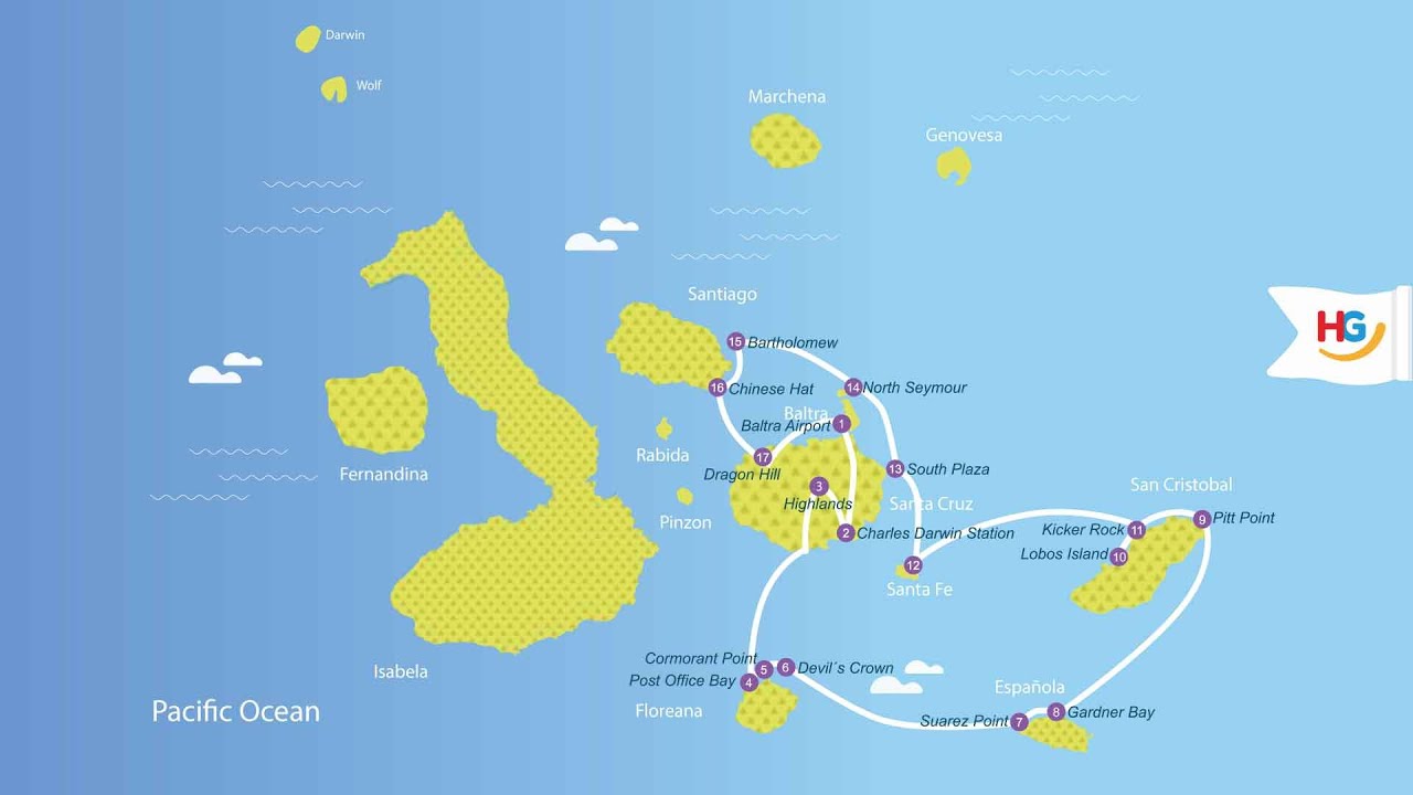 Grace Itinerary 8A Galapagos Cruises 2025
