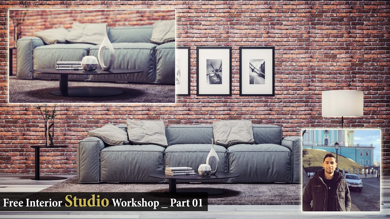 Interior Studio workshop Using 3Ds Max & Vray _ Part 01 - YouTube