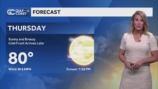 Forecast: Sunny and breezy conditions for Thursday