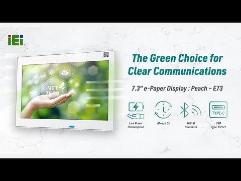 IEI Peach-E73 e-paper display is designed to unleash the power of green technology, offering not only energy efficiency but also seamless integration with innovative management tools.