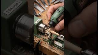 Title: Mini Woodturning Magic 🪵✨#woodworking #WoodworkingProjects #toollovers