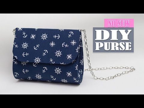 DIY पर्स बॅग नाही शिवणे ट्यूटोरियल // फक्त 20 मिनिटांत सुंदर स्त्री बॅग