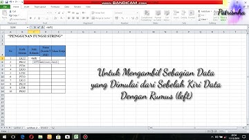 FUNGSI STRING PADA MICROSOFT EXCEL