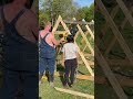 art 3 of building our A-frame chicken tractor: framing the door #shorts