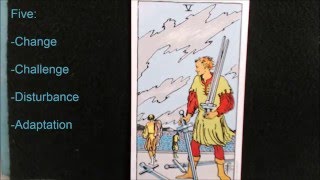 symbols of the rider waite smith tarot five of swords