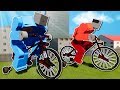 CRAZY BIKE RACE! - Brick Rigs Multiplayer Gameplay - Lego Canyon Bike Race
