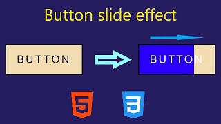 Create Button with hover effect (slide) | using HTML and CSS