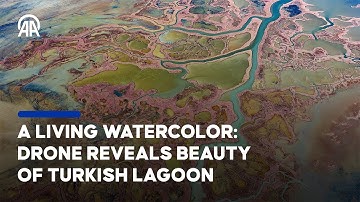 A living watercolor: Drone reveals surreal beauty of Turkish lagoon