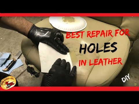 BEST Method to REPAIR a HOLE in LEATHER or VINYL Seats