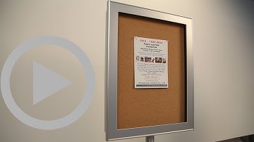 SwingFrame Designer Enclosed Bulletin Board Floor Stands