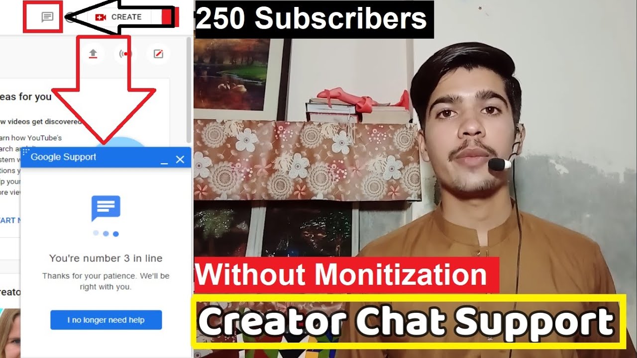 New Update ! YouTube Creator Support Live Chat - Channel Not Monetized ...