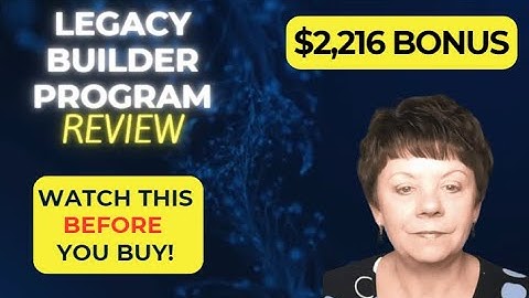 Legacy builder Program Review 🔷🔶DON