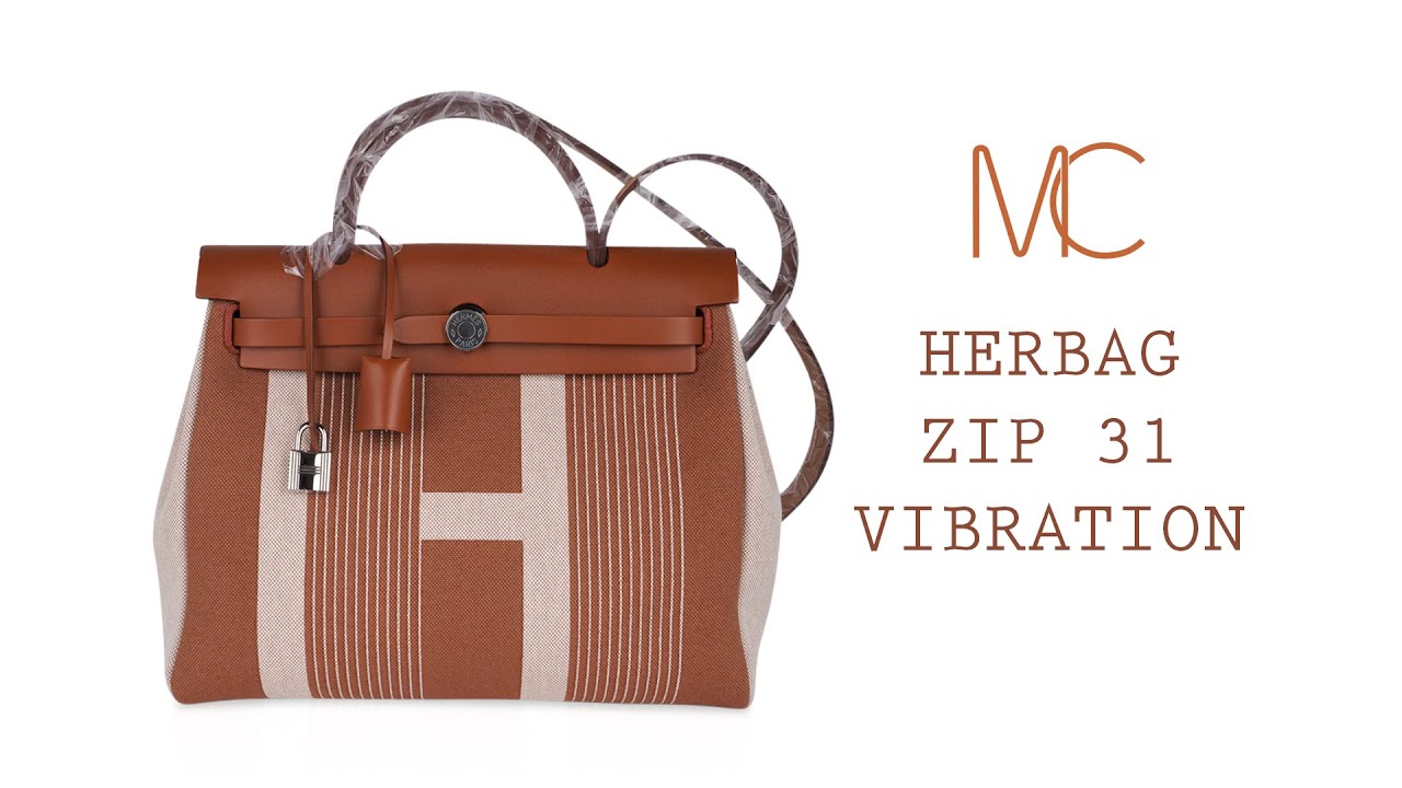 Hermes Herbag Zip 31 Vibration Natural Fauve Ecru Beige – Mightychic