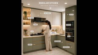 #RollingShutterKitchen #TheModular #ModularKitchen #KitchenDesign #LuxuryKitchen