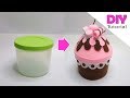 Cara mudah menghias Toples Ice Cream Meleleh | Toples Hias Flanel | Tempat Permen