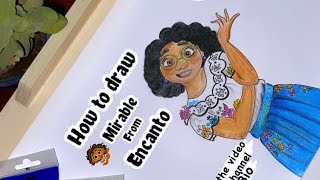 How to draw Mirabel 👩🏽‍🦱🦋from Encanto ,to watch the full video go visit our channel