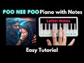 Poo nee poo piano tutorial with notes   anirudh  perfect piano  2021