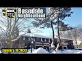 Toronto Rosedale neighborhood walk in the snow on January 18 2022