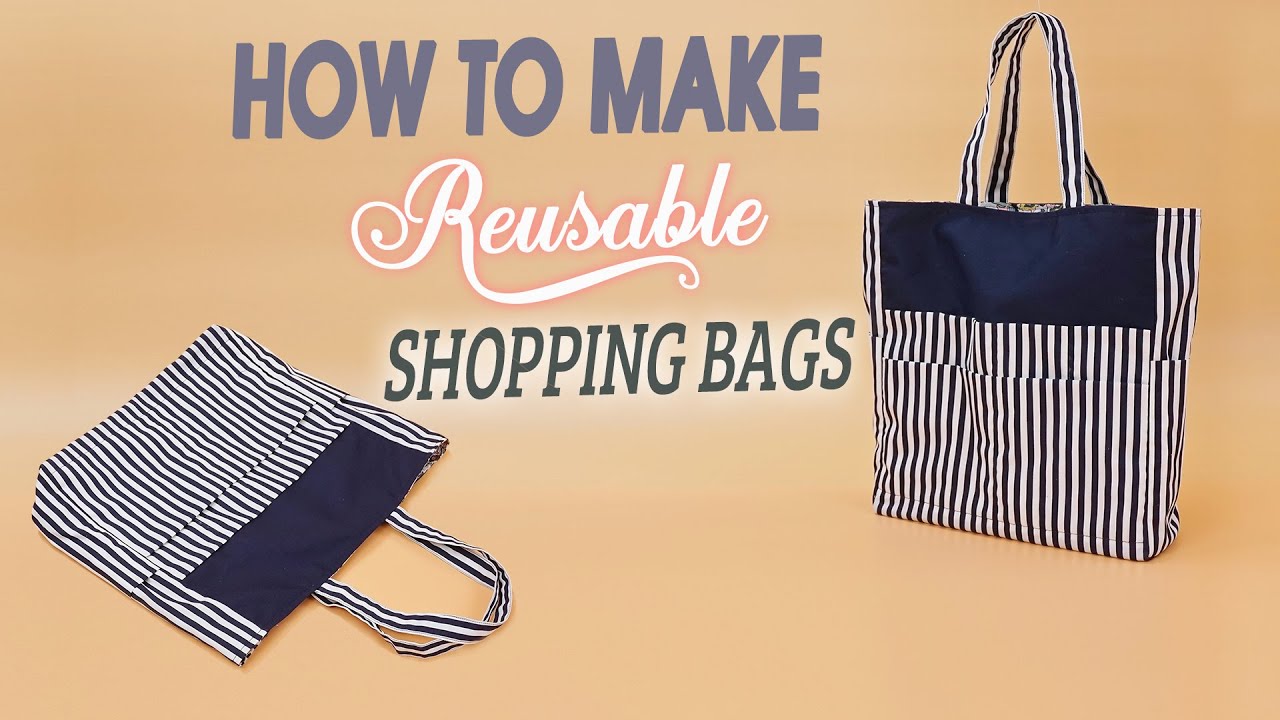 Diy fabric bags | Simple Shopping Bag Project | How to make shopping ...