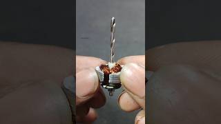 DC Motor Armature vs Drill Bit: Direct Connection Hack!⚡🔥#shorts #experiment #project #youtubeshorts