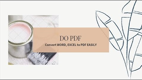 DO PDF - Convert Word, Excel to PDF File -  Life & Tech Tips