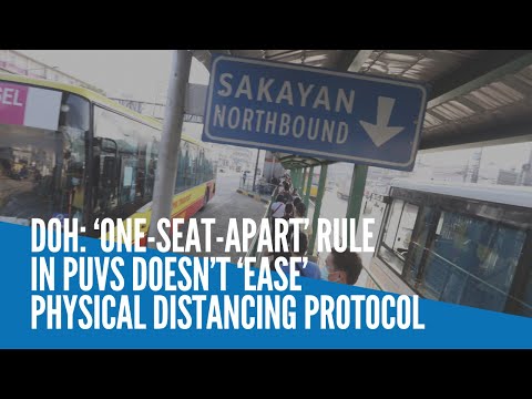 DOH: ‘One-seat-apart’ rule in PUVs doesn’t ‘ease’ physical distancing protocol