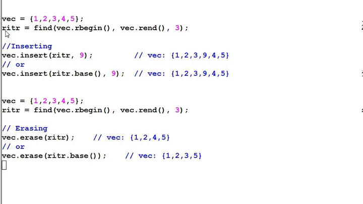 Learn STL: Tricky Reverse Iterator