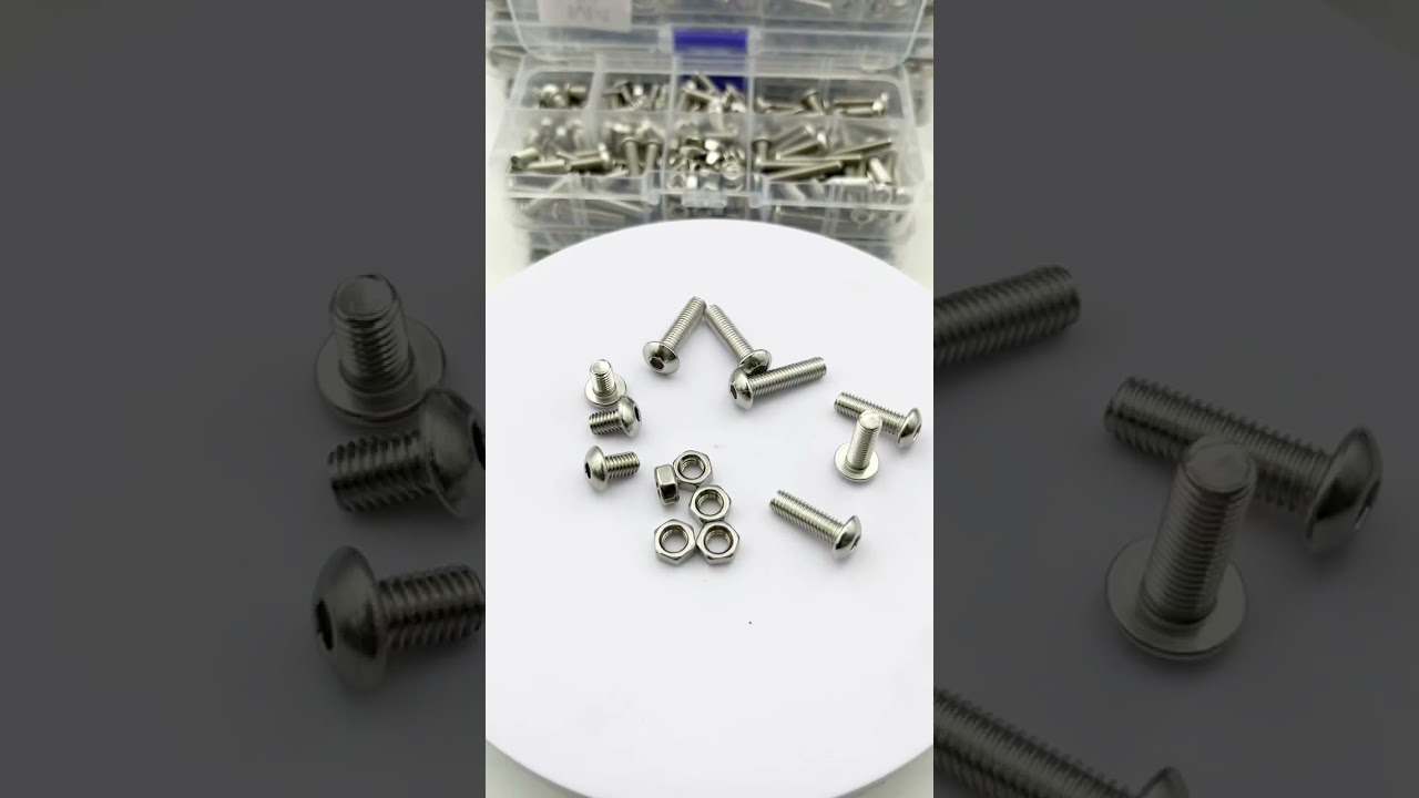 120-434Pcs 304 Stainless Steel Hex Button Socket Head Cap Screw