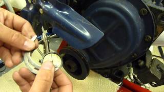 Amphicar engine end float (thrust bearing) check