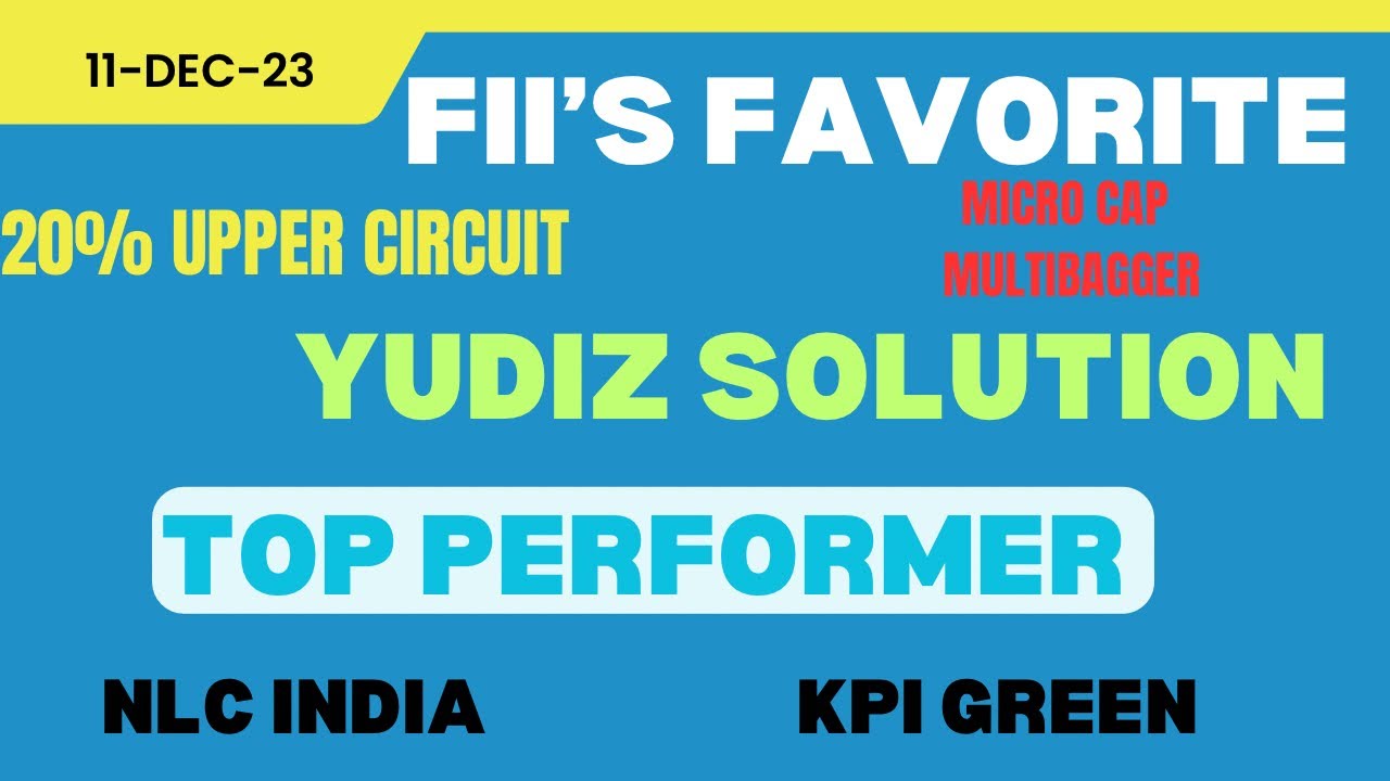 UPPER CIRCUIT YUDIZ SOLUTION LATEST UPDATE🔥TOP PERFORMER NLC INDIA