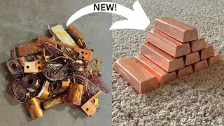 Massive Copper Scrap Meltdown! (30+lbs)