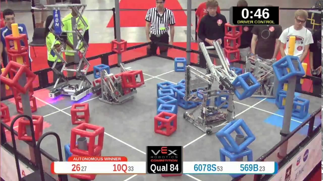 2015 VRC Arts Q84 - 26 10Q vs 6078S 569B - 89 to 61 - VEX Worlds 2015 - Arts Division