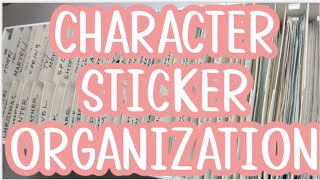Updated Character Sticker Organization 2022 Edition