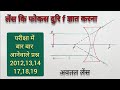 लेंस की फोकस दूरी f ज्ञात करना/Lence  Ki Focus  Duri f Gyat Karna