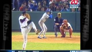 One of the most dominant games in mlb history when roger clemens
struck out 20 seattle mariners. my favorite as well