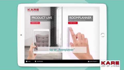 KARE Room Designer App - Insert KARE products into a virtual room (VR) Tutorial