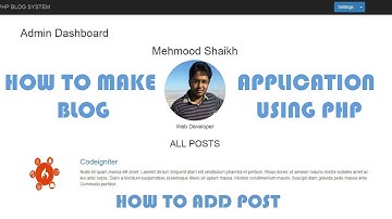 PHP BLOG Application - How to add BLOG Post Part-7