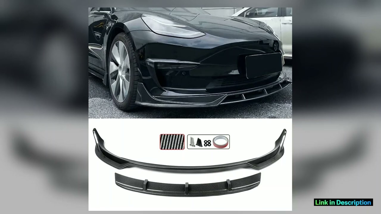 For Tesla Model 3 Saloon Front Bumper Splitter Lip Bodykit 2017 2018 2019 2020 2021 2022 2023