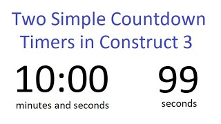 Two simple countdown timers in Construct 3