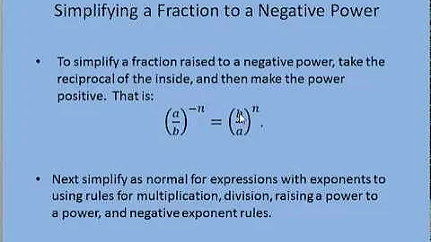 Fractions Raised to a Negative Exponent