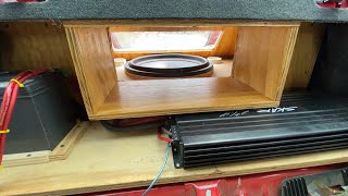SINGLE SUB TRUNK BUILD IN HER CAR SOUNDS GOOD!