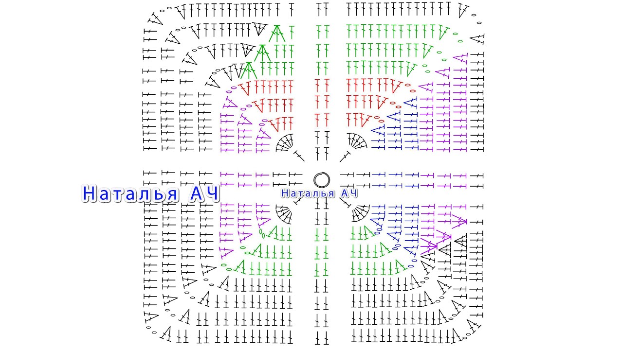 Плед Кубы в космосе крючком - Схема + Мастер-класс - YouTube